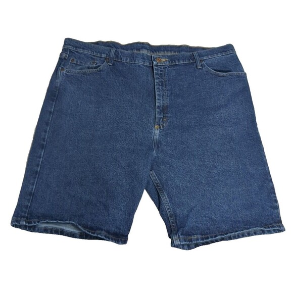 Wrangler Jean Shorts / Jorts Men Size 42 Denim Dark Wash Blue Relaxed Fit - Picture 1 of 9